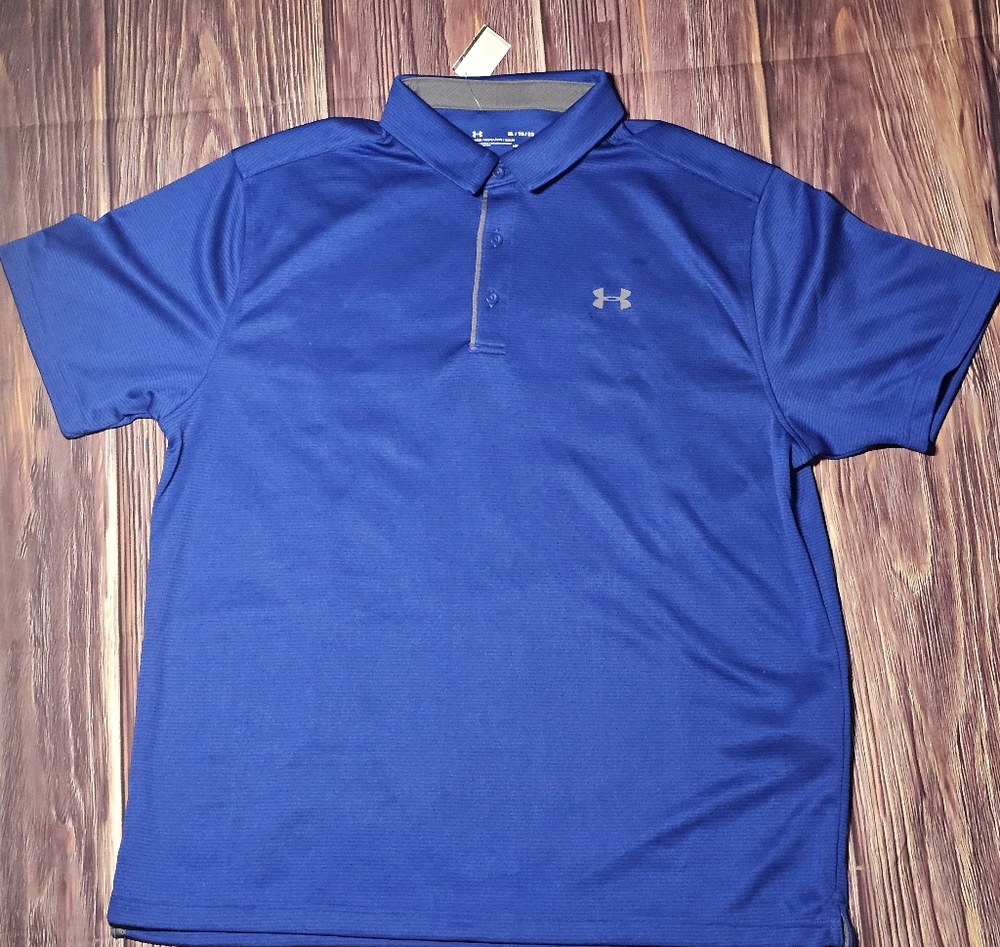 Under Armour Men's Royal Blue Polo - Picture 2 of 4